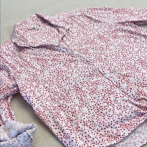 Heart Patterned Button-Up Shirt